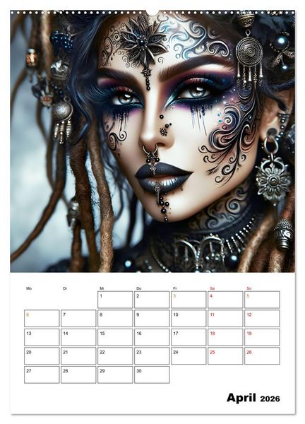 Produktbild: W&uuml;stenk&ouml;niginnen (hochwertiger Premium Wandkalender 2026 DIN A2 hoch), Kunstdruck in Hochglanz