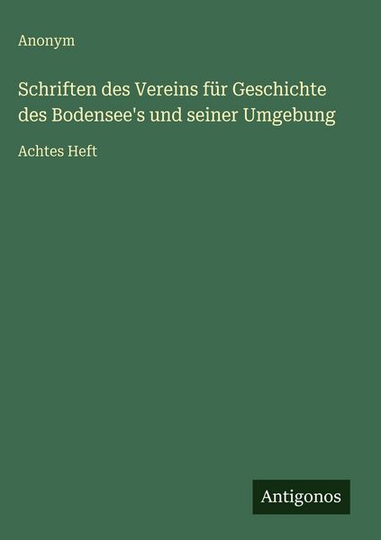 Produktbild: Schriften des Vereins f&uuml;r Geschichte des Bodensee's und seiner Umgebung