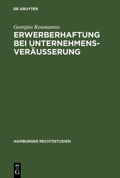 Produktbild: Erwerberhaftung bei Unternehmensver&auml;u&szlig;erung