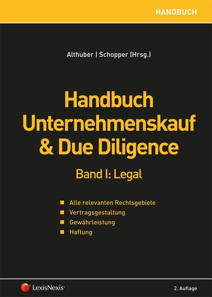 Produktbild: Handbuch Unternehmenskauf & Due Diligence, Band I: legal