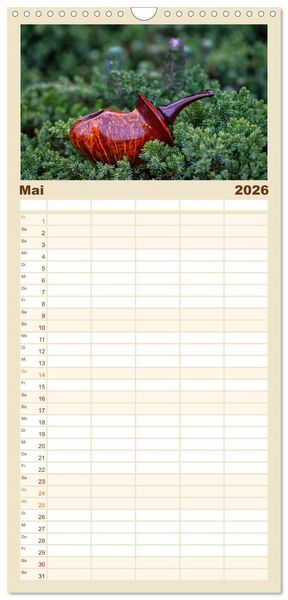 Produktbild: Familienplaner 2026 - Tabakpfeifenkunst mit 5 Spalten (Wandkalender, 21 x 45 cm) CALVENDO