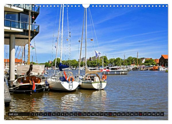 Produktbild: EMDEN Seehafenstadt mit Flair (Wandkalender 2026 DIN A3 quer), CALVENDO Monatskalender