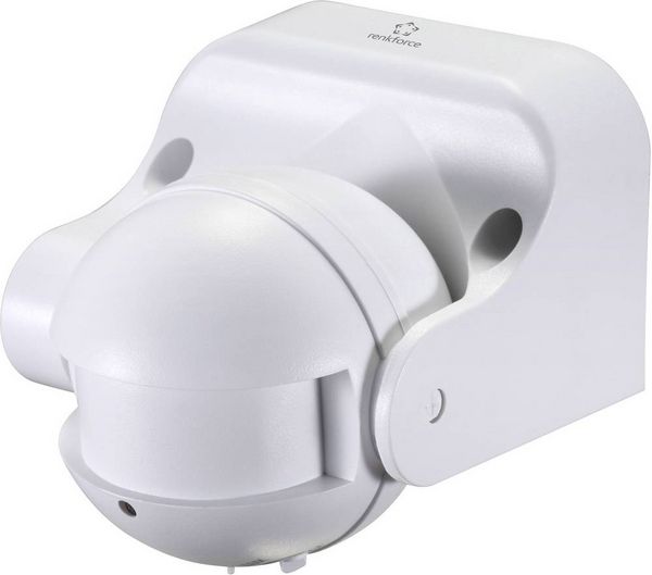 Produktbild: Renkforce 1362991 Aufputz, Aufbau, Wand HF-Bewegungsmelder 180&deg; Relais Wei&szlig; IP44