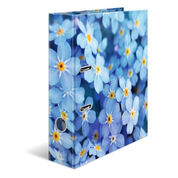 Produktbild: HERMA Motivordner Blue Flowers DIN A4 R&uuml;ckenbreite 7cm