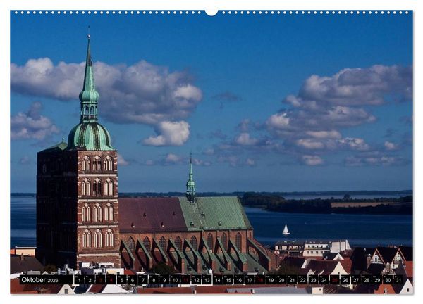 Produktbild: Ostseeperle Stralsund (hochwertiger Premium Wandkalender 2026 DIN A2 quer), Kunstdruck in Hochglanz