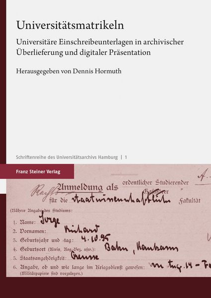 Produktbild: Universit&auml;tsmatrikeln