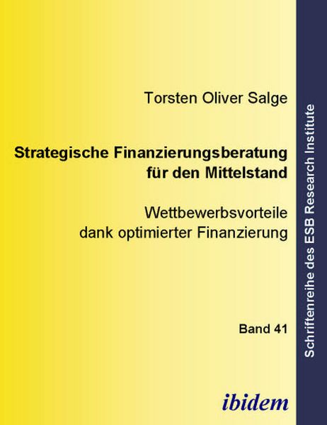 Produktbild: Strategische Finanzierungsberatung f&uuml;r den Mittelstand