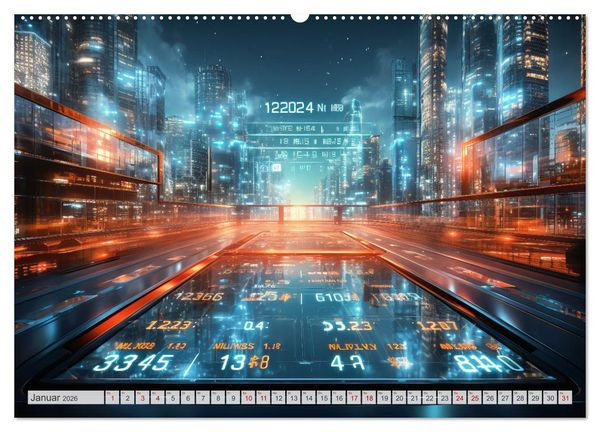 Produktbild: KI UND METAVERSE Algorithmen sowie virtuelle Realit&auml;t (hochwertiger Premium Wandkalender 2026 DIN A2 quer), Kunstdruck in Hochglanz