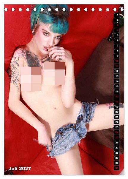 Produktbild: TATTOO TARTS - Inked Killer Babes (Tischkalender 2027 DIN A5 hoch), CALVENDO Monatskalender