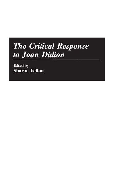 Produktbild: The Critical Response to Joan Didion