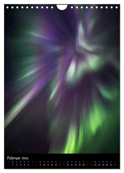 Produktbild: Polarlichtkalender (Wandkalender 2026 DIN A4 hoch), CALVENDO Monatskalender