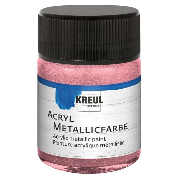 Produktbild: KREUL Acryl Metallicfarbe rosa 50ml Glas