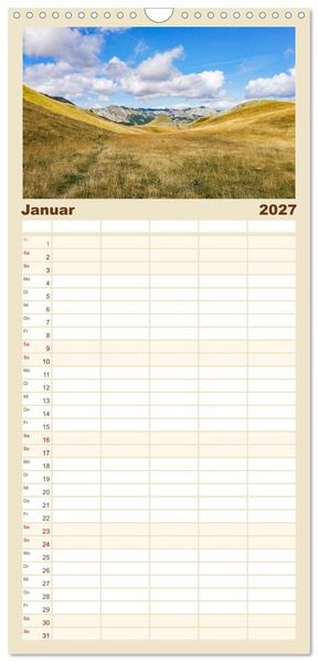 Produktbild: Familienplaner 2027 - Sutjeska-Nationalpark mit 5 Spalten (Wandkalender, 21 x 45 cm) CALVENDO
