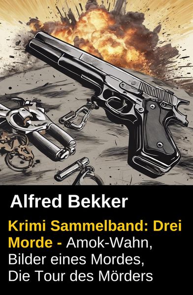 Produktbild: Alfred Bekker Krimi Sammelband: Drei Morde - Amok-Wahn, Bilder eines Mordes, die Tour des M&ouml;rders