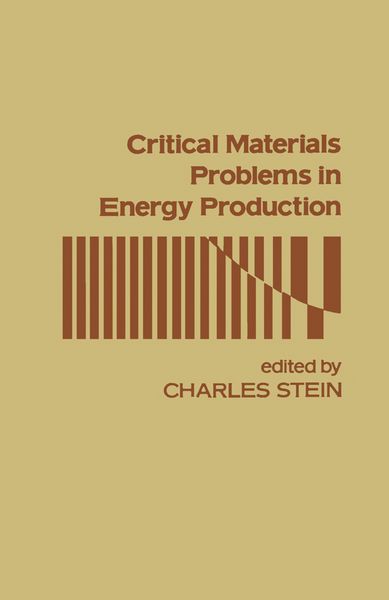 Produktbild: Critical Materials Problems In Energy Production