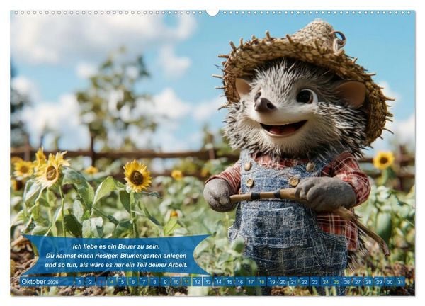 Produktbild: Der tierisch lustige Bauern-Kalender (hochwertiger Premium Wandkalender 2026 DIN A2 quer), Kunstdruck in Hochglanz