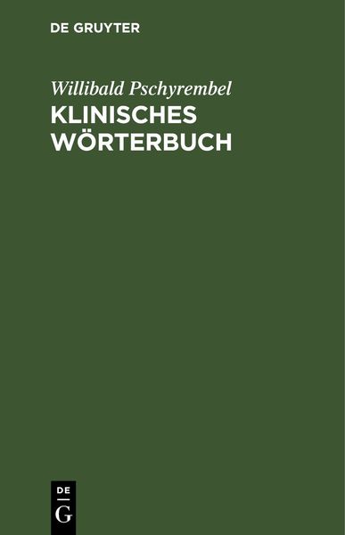 Produktbild: Klinisches W&ouml;rterbuch