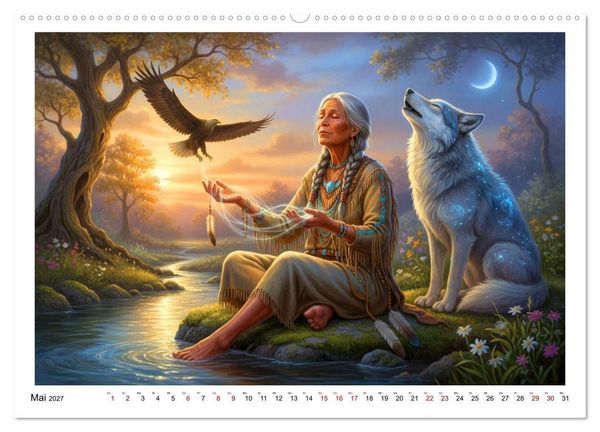 Produktbild: In Verbindung mit dem Land und den Ahnen (hochwertiger Premium Wandkalender 2027 DIN A2 quer), Kunstdruck in Hochglanz