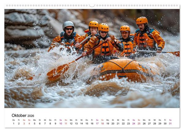 Produktbild: Rafting f&uuml;r Mutige (Wandkalender 2026 DIN A2 quer), CALVENDO Monatskalender