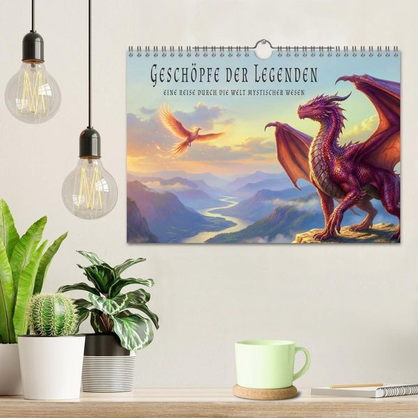 Produktbild: Gesch&ouml;pfe der Legenden - Eine Reise durch die Welt mystischer Wesen (Wandkalender 2027 DIN A4 quer), CALVENDO Monatskalender