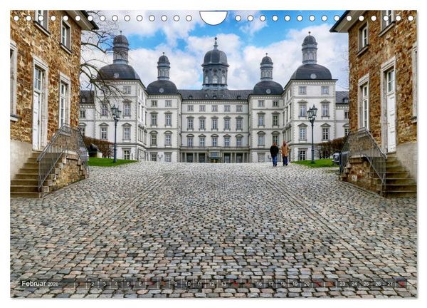 Produktbild: Burgen, Schl&ouml;sser, Herrenh&auml;user im Bergischen Land (Wandkalender 2026 DIN A4 quer), CALVENDO Monatskalender