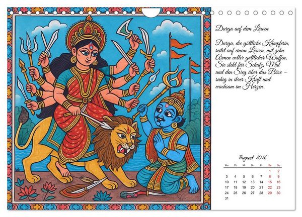 Produktbild: G&ouml;tterwelten des Hinduismus (Wandkalender 2026 DIN A4 quer), CALVENDO Monatskalender