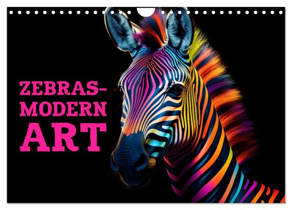 Produktbild: ZEBRAS - Modern Art (Wandkalender 2026 DIN A4 quer), CALVENDO Monatskalender