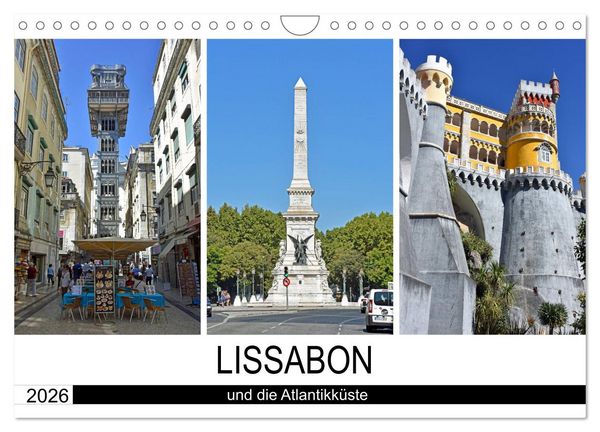 Produktbild: LISSABON und die Atlantikk&uuml;ste (Wandkalender 2026 DIN A4 quer), CALVENDO Monatskalender