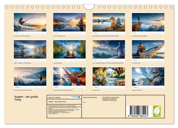 Produktbild: Angeln - der gro&szlig;e Fang (Wandkalender 2026 DIN A4 quer), CALVENDO Monatskalender
