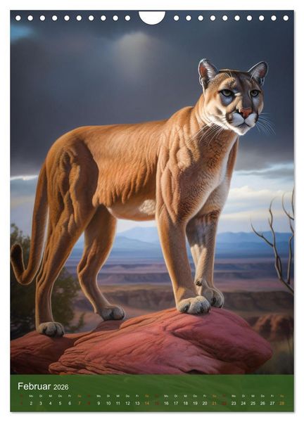 Produktbild: Wilde Raubkatzen (Wandkalender 2026 DIN A4 hoch), CALVENDO Monatskalender