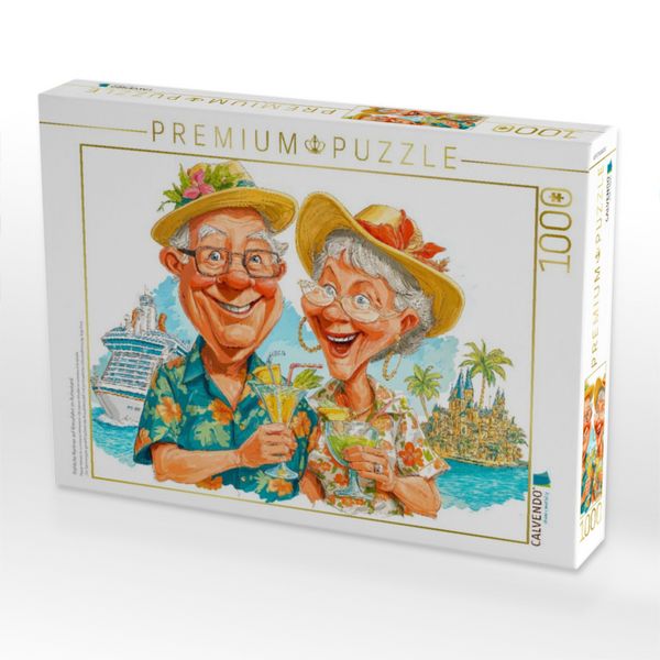 Produktbild: CALVENDO Puzzle Fr&ouml;hliche Rentner auf Kreuzfahrt im Ruhestand | 1000 Teile Lege-Gr&ouml;&szlig;e 64x48cm Foto-Puzzle f&uuml;r gl&uuml;ckliche Stunden