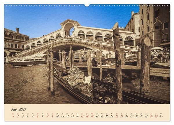 Produktbild: Venedig Seppia e tinta (Wandkalender 2027 DIN A2 quer), CALVENDO Monatskalender