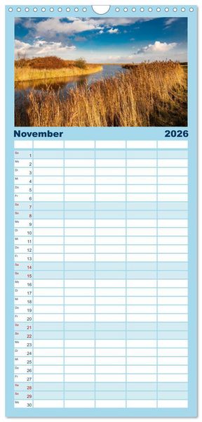 Produktbild: Familienplaner 2026 - Fischerdorf Greetsiel. Bezauberndes Warfendorf der Krummh&ouml;rn mit 5 Spalten (Wandkalender, 21 x 45 cm) CALVENDO