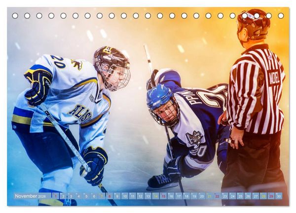 Produktbild: Eishockey - Fight (Tischkalender 2026 DIN A5 quer), CALVENDO Monatskalender