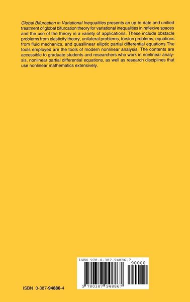 Produktbild: Global Bifurcation in Variational Inequalities