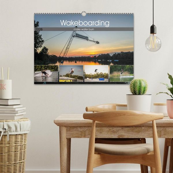 Produktbild: Wakeboarding - make water burn (Wandkalender 2026 DIN A3 quer), CALVENDO Monatskalender