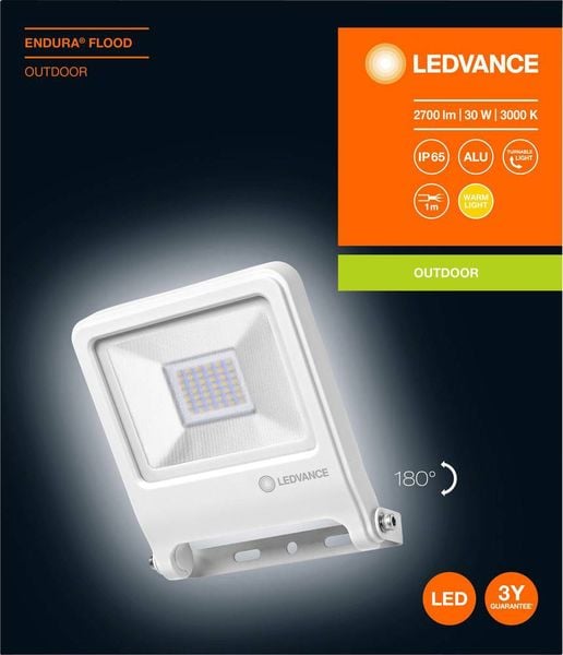 LEDVANCE ENDURA® FLOOD Warm White L 4058075239654 LED-Außenstrahler 30W