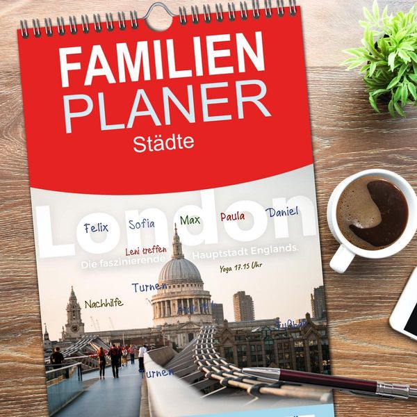 Produktbild: Familienplaner 2026 - London - Die faszinierende Hauptstadt Englands. mit 5 Spalten (Wandkalender, 21 x 45 cm) CALVENDO
