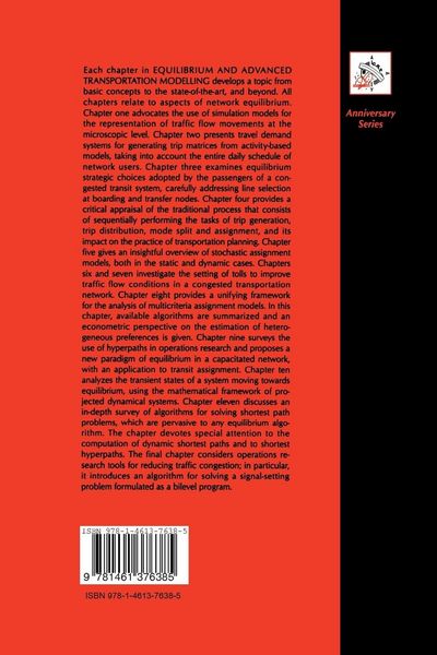 Produktbild: Equilibrium and Advanced Transportation Modelling