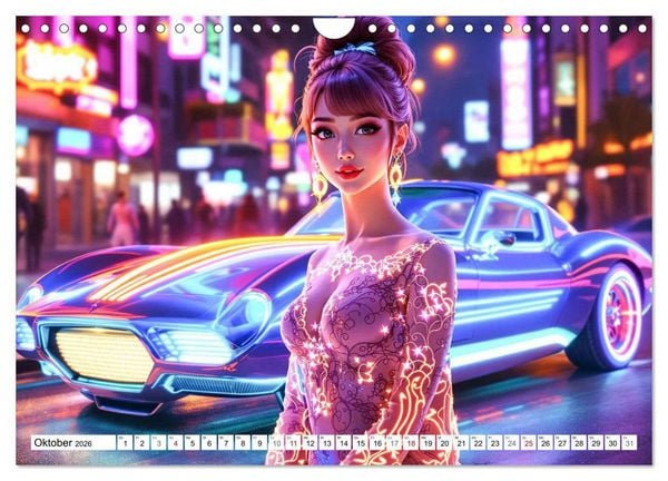 Produktbild: Cars & Girls (Wandkalender 2026 DIN A4 quer), CALVENDO Monatskalender