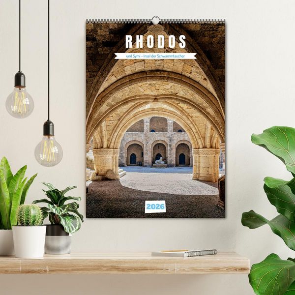 Produktbild: Rhodos und Symi, Insel der Schwammtaucher (Wandkalender 2026 DIN A2 hoch), CALVENDO Monatskalender