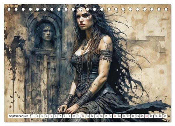 Produktbild: Daphne&rsquo;s Habitats, the Graphic Worlds of a Digital Muse (Desk Calendar 2027 DIN A5 landscape), CALVENDO 12 Month DeskCalendar