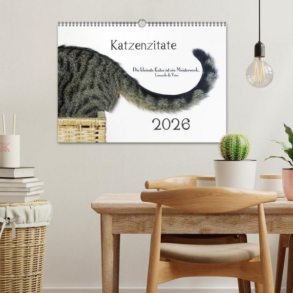 Produktbild: Katzenzitate 2026 (Wandkalender 2026 DIN A3 quer), CALVENDO Monatskalender