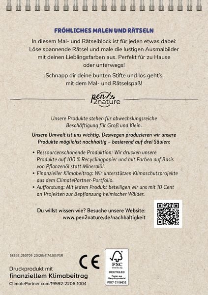 Produktbild: Bluey Mal- und R&auml;tselblock f&uuml;r Kinder ab 4 Jahren