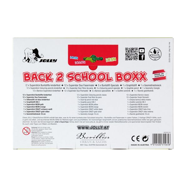 Produktbild: JOLLY Buntstifte + Geodreieck, back to school boxx, 31er Set