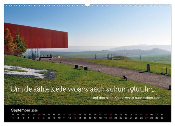 Produktbild: Die Wetterau mit Mundart-Statements (Wandkalender 2026 DIN A2 quer), CALVENDO Monatskalender