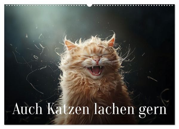 Produktbild: Auch Katzen lachen gern (Wandkalender 2026 DIN A2 quer), CALVENDO Monatskalender