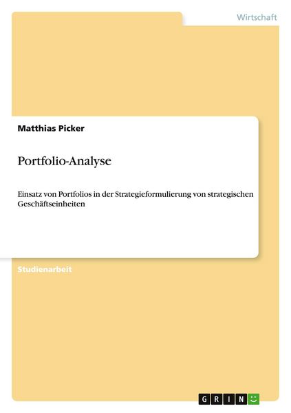Produktbild: Portfolio-Analyse