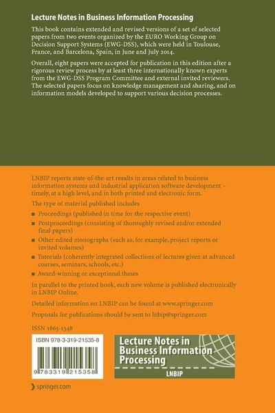 Produktbild: Decision Support Systems IV - Information and Knowledge Management in Decision Processes