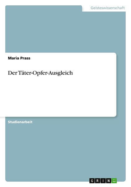 Produktbild: Der T&auml;ter-Opfer-Ausgleich